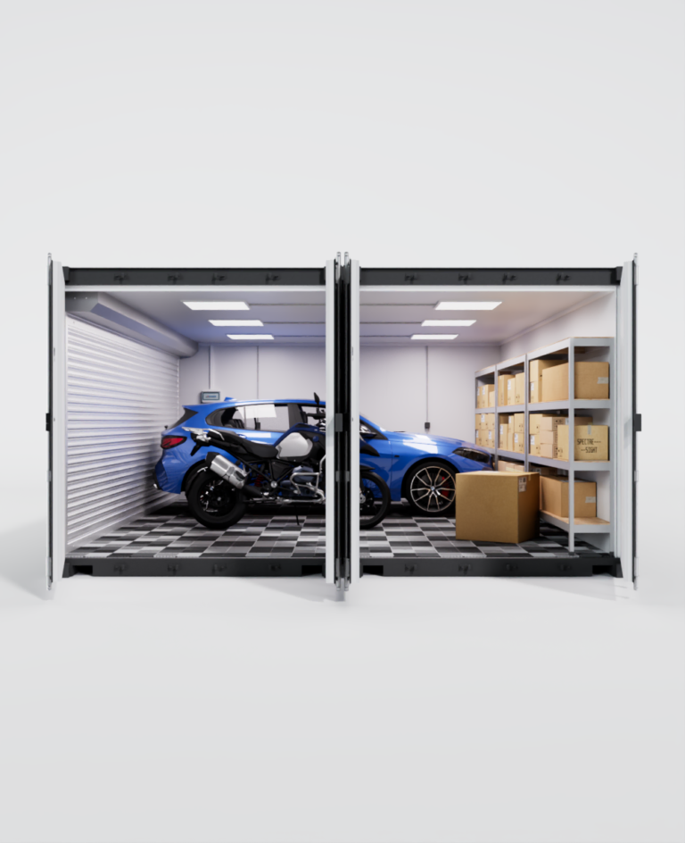 Cargo Garage 20 vue avant portes ouvertes