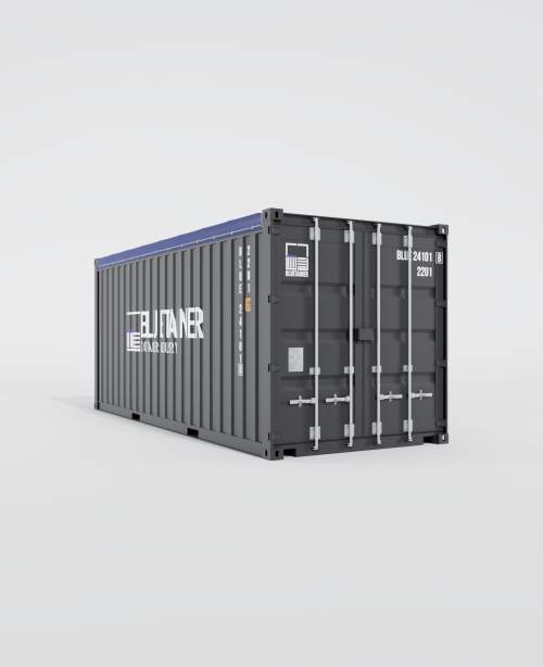 Conteneur maritime 20FT Open Top en vue à 60 degrés