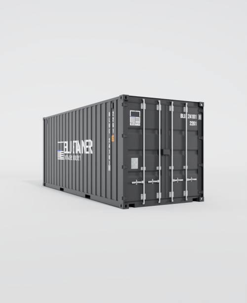 Conteneur maritime 20FT standard en vue à 60 degrés