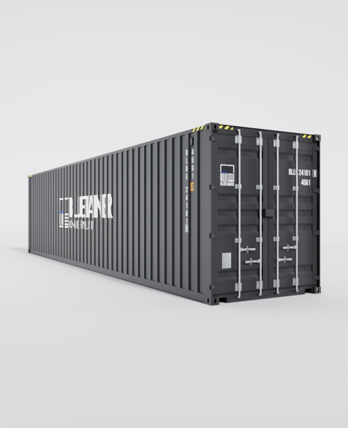 Conteneur maritime 40FT High Cube Double Door en vue à 60 degrés