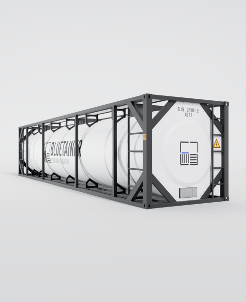 Conteneur maritime 40FT Tank en vue à 60 degrés