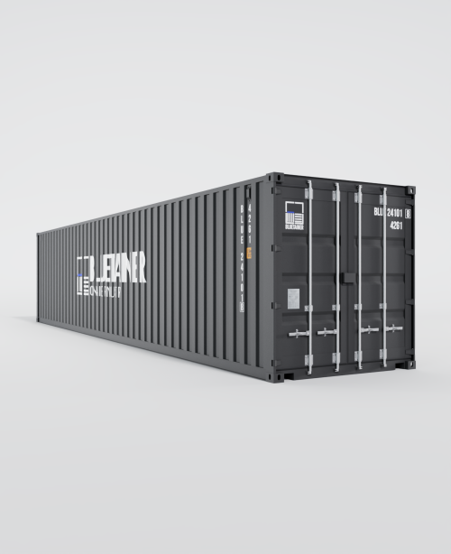 Conteneur maritime 40FT standard en vue à 60 degrés